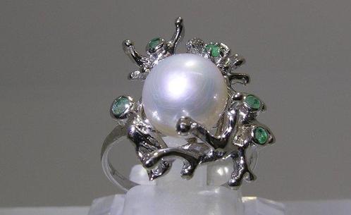 Smaragd Ring - Hoogte: 27.3 mm - Breedte: 19.7 mm- 5.1 g -, Verzamelen, Mineralen en Fossielen