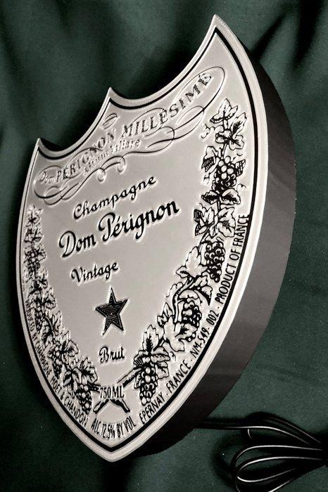 Tribute to Dom Perignon Champagne Silver Label - Reclamebord, Verzamelen, Wijnen