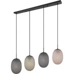 Zwarte Metalen LED Hanglamp - 4-Lichts Rechthoekig Design me, Huis en Inrichting, Lampen | Hanglampen, Verzenden, Nieuw