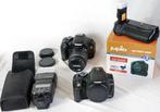 Canon EOS 600D en 350D, flitser, zoom lens, battery-grip