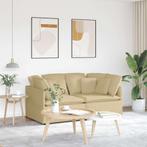 vidaXL Modulaire bank met kussens corduroy stof grijsgroen, Verzenden, Nieuw