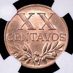Portugal. Republic. XX Centavos 1958 - NGC - MS 65 - TOP