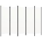 vidaXL Kamerscherm met 5 panelen 250x180 cm wit, Huis en Inrichting, Woonaccessoires | Overige, Verzenden, Nieuw