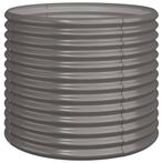 Bloembak staal grijs | OP = OP | Perfect voor kruiden!, Tuin en Terras, Verzenden, Rond, Nieuw, Metaal