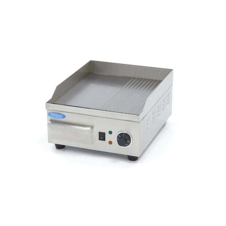 Grillplaat - Half Gegroefd - 36 cm - incl. Opvangbak, Elektronische apparatuur, Grillplaten, Tafelgrill, Nieuw, Verzenden
