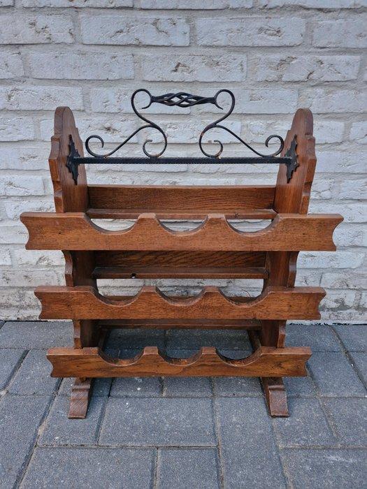 Wijnrek - Hout, Smeedijzer, Antiek en Kunst, Curiosa en Brocante