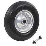 vidaXL Kruiwagenwiel met as 4,00-8 390 mm massief PU, Verzenden