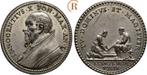 Verzilverte brons medaille Fußwaschung o J Vatikan: Innoz.., Timbres & Monnaies, Pièces & Médailles, Verzenden