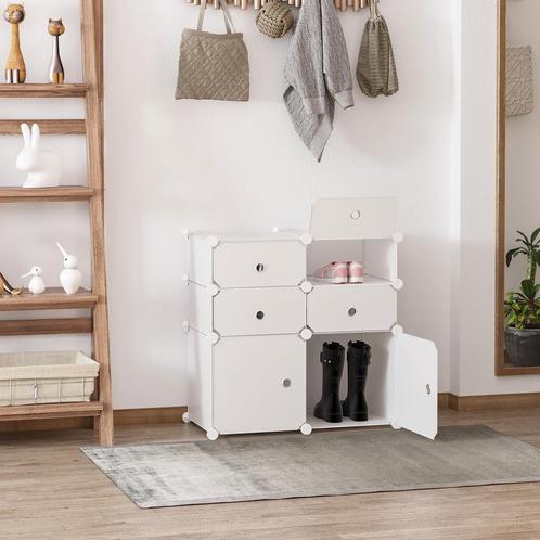 Kast - Stijlvolle - Ruime opbergruimte - Wit, Huis en Inrichting, Kasten | Schoenenkasten, Nieuw, Ophalen of Verzenden