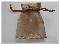 Giftbag organza Brown/Gold Butterfly 7*9 cm. Giftbag organza, Hobby & Loisirs créatifs, Bricolage