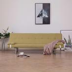 vidaXL Canapé-lit avec deux oreillers Vert Polyester, Maison & Meubles, Canapés | Salons, Neuf, Verzenden