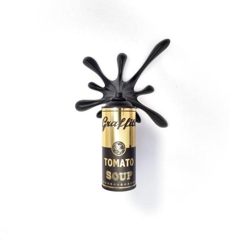 2FAST - Black/Gold Graffiti Soup Splash Can Sculpture, Antiek en Kunst, Kunst | Schilderijen | Modern