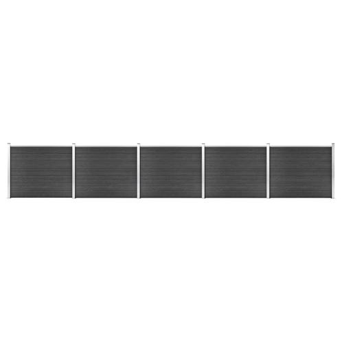 vidaXL Schuttingpanelenset 872x146 cm HKC grijs, Tuin en Terras, Tuinhekken en Hekwerk, Nieuw, Verzenden