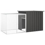 vidaXL Cage pour poules Anthracite 200x91x100 cm Acier, Verzenden