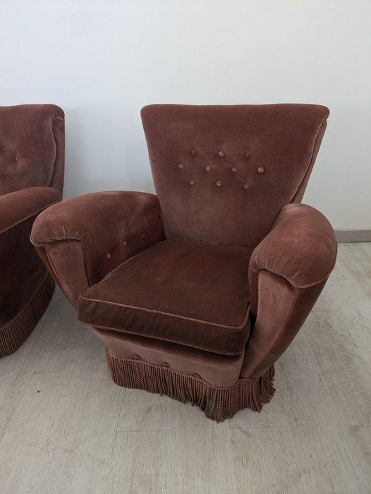 Fauteuil (2) - Velours, Antiquités & Art, Curiosités & Brocante