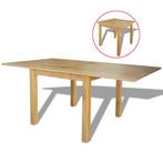 vidaXL Uitschuifbare tafel eikenhout 170x85x75 cm