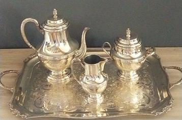 Viners of Sheffield - Koffie- en theeservies - Zilveren