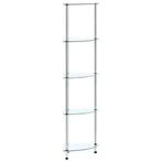 vidaXL Kastje 5-laags 30x30x130 cm gehard glas transparant, Huis en Inrichting, Verzenden, Nieuw