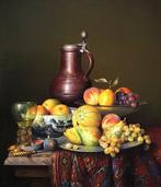 Anton Verhoeven (1920-2006) - Stilleven met fruit, kan en, Antiek en Kunst