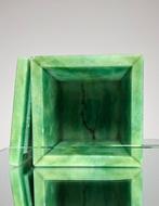 Sieradendoos - natuursteen mineraal - Groene jade kleur, Antiquités & Art