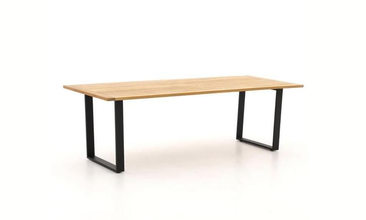 Apple Bee Condor tuintafel Black met teak blad 240 x 95 cm |, Tuin en Terras, Tuinsets en Loungesets