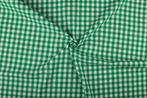 Geruite stof groen 10mm geruit - Katoen stof 10m op rol, Hobby en Vrije tijd, Verzenden, Nieuw