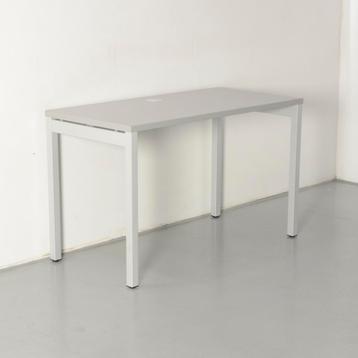 MDD bureau, grijs blad, 120 x 60 cm, vaste hoogte onderstel, Ophalen of Verzenden