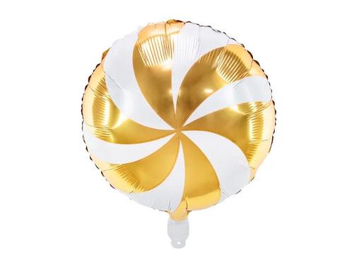 Helium Ballon Candy Goud Wit Leeg 35cm, Hobby & Loisirs créatifs, Articles de fête, Envoi