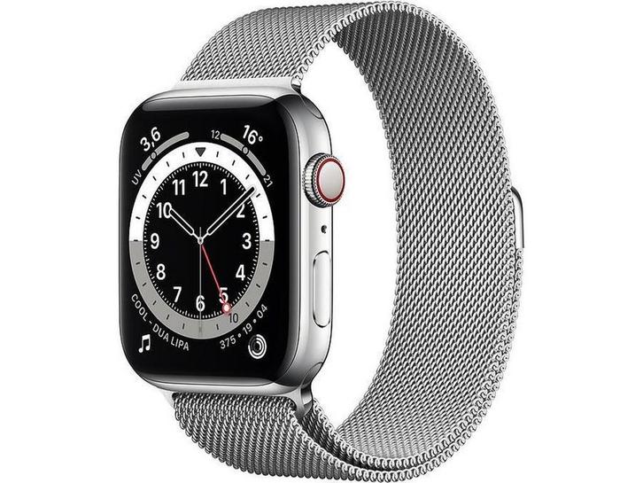 Apple Watch Series 6 (2020) - GPS + 4G - 44mm Roestvrij, Handtassen en Accessoires, Smartwatches, Zo goed als nieuw, Verzenden
