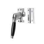Raamsluiting mat nikkel met slot Deco links, Doe-het-zelf en Bouw, Hang- en Sluitwerk, Ophalen of Verzenden, Nieuw, Koper of Messing