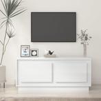 vidaXL Salontafel 102x50x44 cm bewerkt hout hoogglans wit, Huis en Inrichting, Tafels | Salontafels, Verzenden, Nieuw