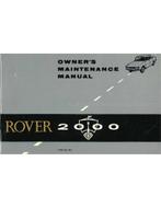 1966 ROVER 2000 INSTRUCTIEBOEKJE ENGELS, Auto diversen, Handleidingen en Instructieboekjes