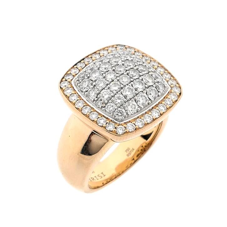 18 Krt. gouden ring gezet met diamant | Ca. 0,85 ct. | Ti..., Handtassen en Accessoires, Ringen, Dame, Met edelsteen, Overige kleuren