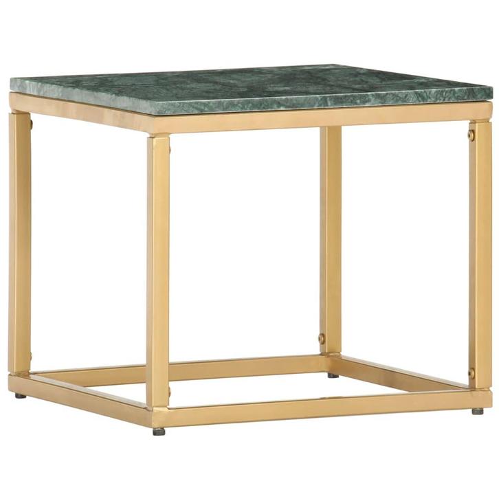 vidaXL Salontafel 40x40x35 cm echt steen met marmeren, Huis en Inrichting, Tafels | Salontafels, Nieuw, Verzenden