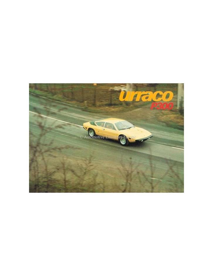 1976 LAMBORGHINI URRACO P300 BROCHURE, Boeken, Auto's | Folders en Tijdschriften, Ophalen of Verzenden