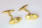 Boutons de manchette - 18 carats Or jaune - Diamant -