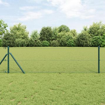 vidaXL Hexagon Fence Groen 0.5x100 m Staal, Verzenden