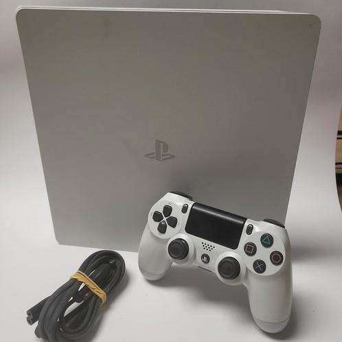 White Slim 500gb + Controller Playstation 4, Games en Spelcomputers, Spelcomputers | Sony PlayStation 4, Zo goed als nieuw, Ophalen of Verzenden