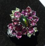 Opaal - Zilver, Ring Jardin de Minuit en Zwarte Opaal: