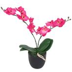 vidaXL Kunstplant orchidee met pot 30 cm rood, Verzenden