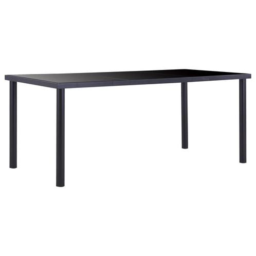 vidaXL Table à manger Noir 180x90x75 cm Verre trempé, Maison & Meubles, Tables | Tables à manger, Neuf, Envoi