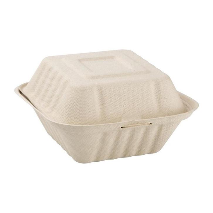 Hamburgerdoosjes | Composteerbaar Bagasse | 500 stuks |, Zakelijke goederen, Horeca | Keukenapparatuur, Nieuw in verpakking, Verzenden