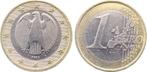 Duitsland Probe 1 Euro 2002 F verdrehte Sterne, fast bfr, Verzenden, België