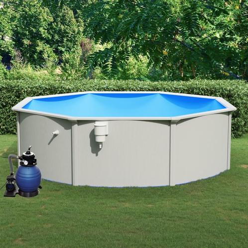 vidaXL Zwembad met zandfilterpomp 460x120 cm, Tuin en Terras, Zwembaden, Nieuw, Verzenden
