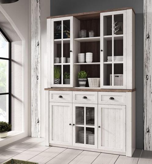 Buffetkast Parello 6 - Wit - Eiken - 130 cm, Huis en Inrichting, Kasten | Buffetkasten, Nieuw, 100 tot 150 cm, 150 tot 200 cm