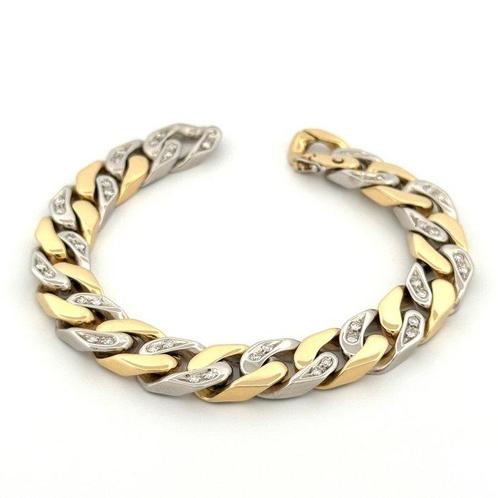 Handmade - Armband - 65.3 g - 18 karaat Geel goud, Witgoud, Handtassen en Accessoires, Armbanden