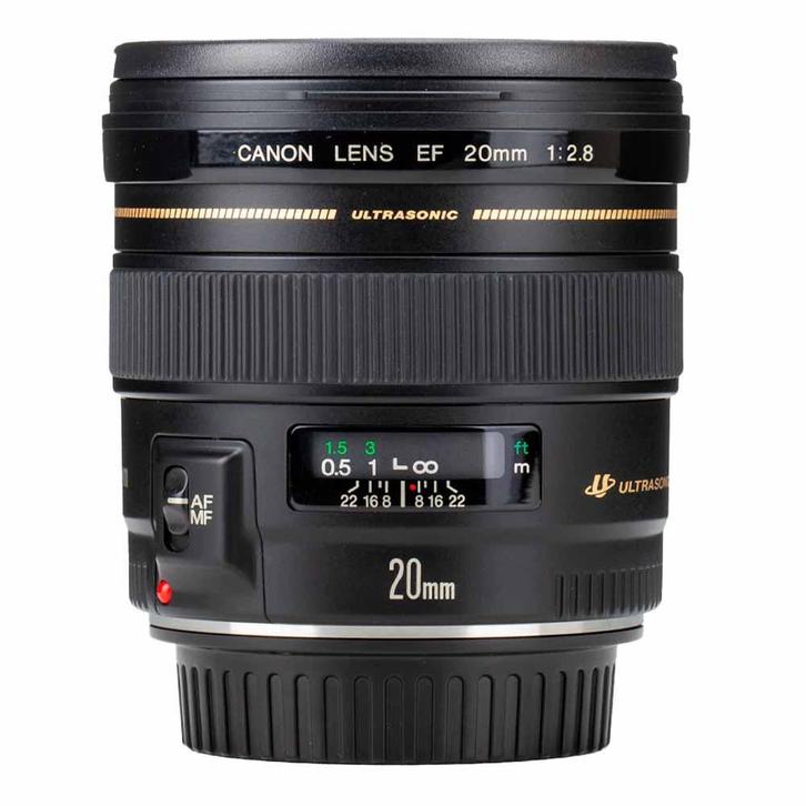 Canon EF 20mm f/2.8 USM met garantie, Audio, Tv en Foto, Foto | Lenzen en Objectieven, Gebruikt, Ophalen of Verzenden
