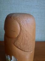Witte camilia, kostbare kokeshi met barst, 27 cm - Hout -