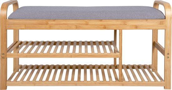 Tweedekans | Leitmotiv - Bankje - Arch Double Shelf - Bamboe, Huis en Inrichting, Zetels | Zetels, Ophalen of Verzenden