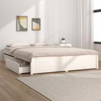 vidaXL Bedframe met lades wit 140x200 cm, Huis en Inrichting, Verzenden, Nieuw